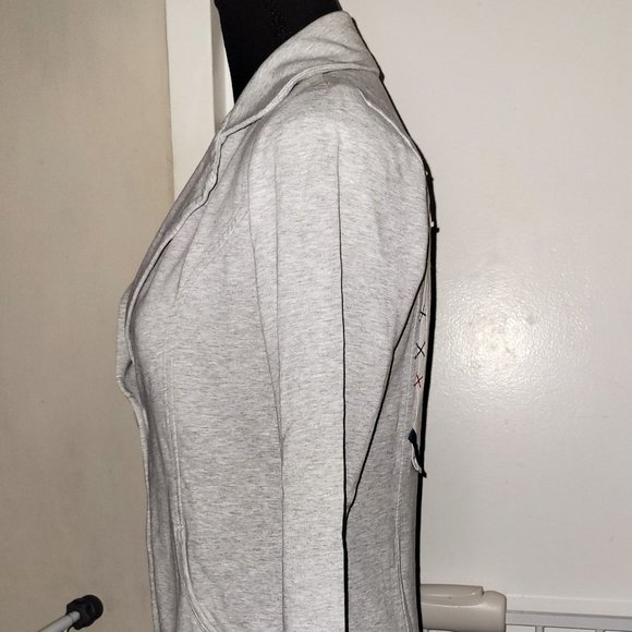 Very Simple I Love NY Embellished Sweatshirt Blazer - M - Picture 3 of 4